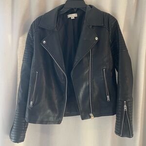 Topshop Vegan Leather Biker Jacket